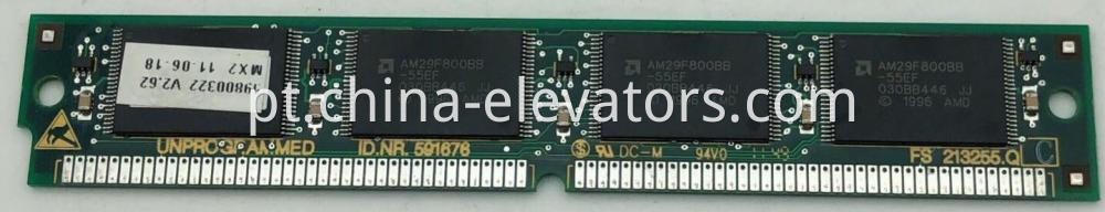 Memória da placa principal do elevador Schindler 591676 Schindler Elevator Mainboard Memory 591676